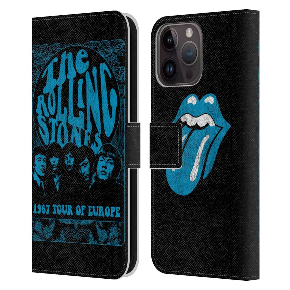 ROLLING STONES ローリングストーンズ (来日 35周年 記念 ) - Europe 1967 レザー手帳型 / Apple iPhoneケース - PGS
